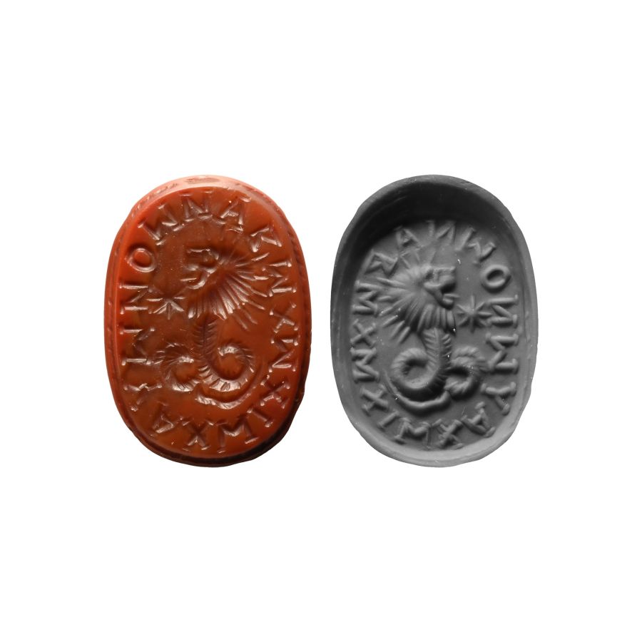 Late Roman Gnostic Carnelian Gemstone
