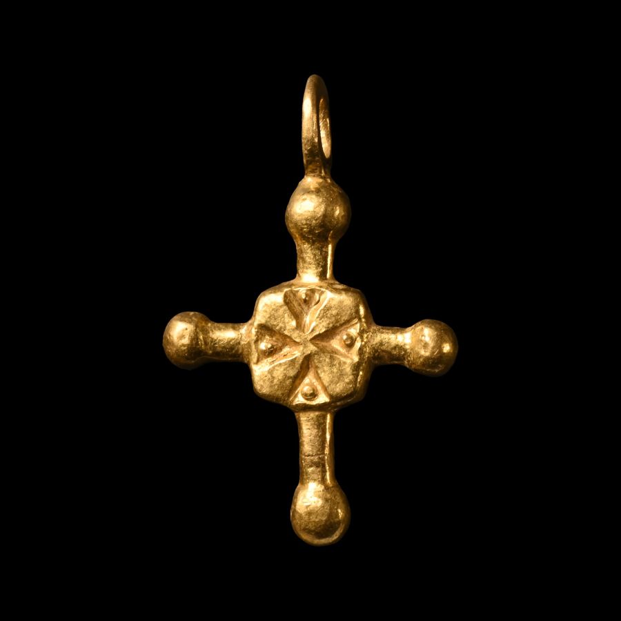Byzantine Gold Cross Pendant