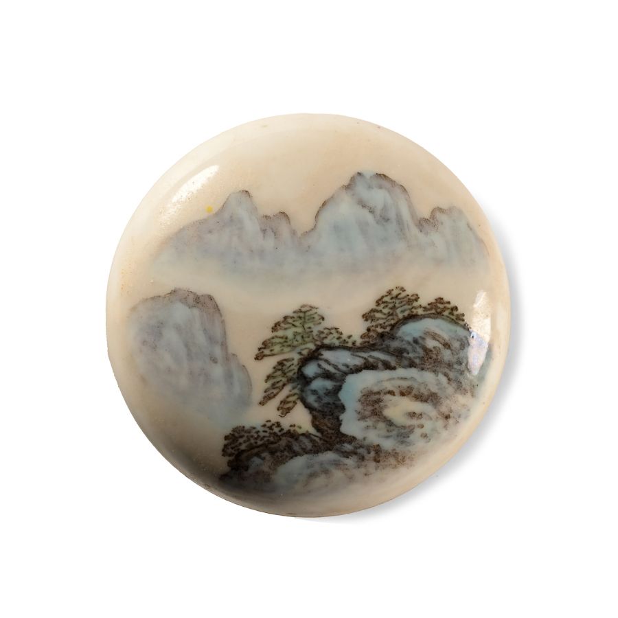 Chinese Porcelain Two-Part Pigment Reservoir