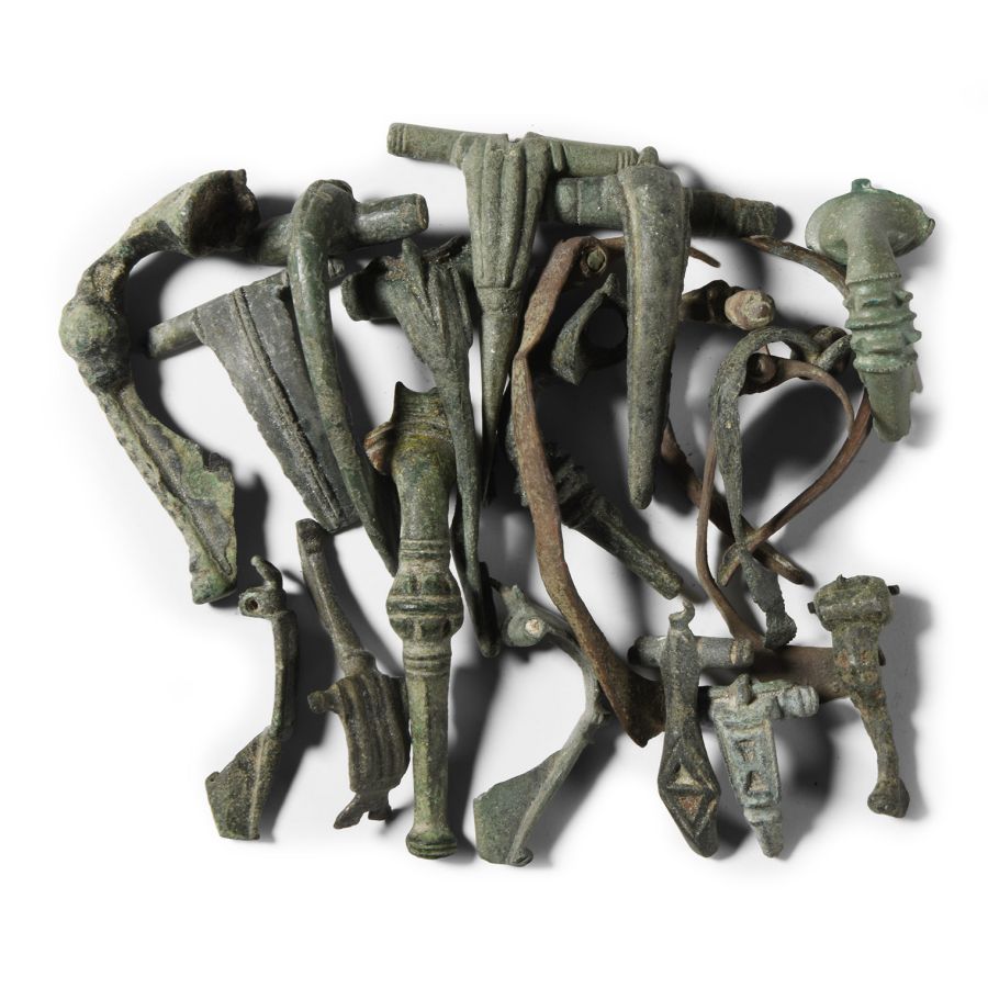 Roman Bronze Bow Brooch Group