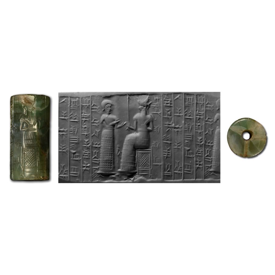 Large Middle Elamite Cylinder Seal of Kidnu, Chief Overseer of King Tan-Ruhurater II