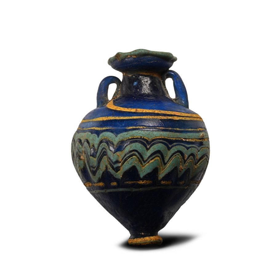 Greek Core-Formed Glass Aryballos