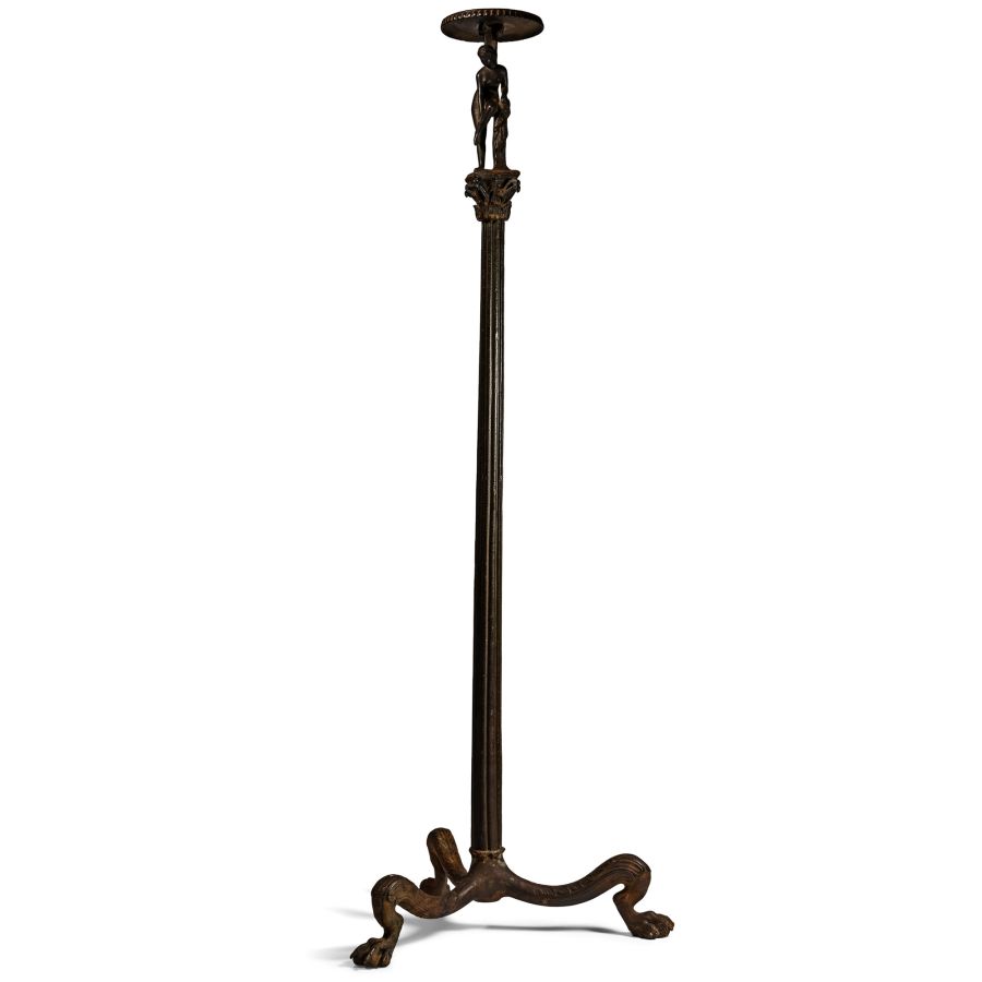 Bronze Candelabra Lamp Stand