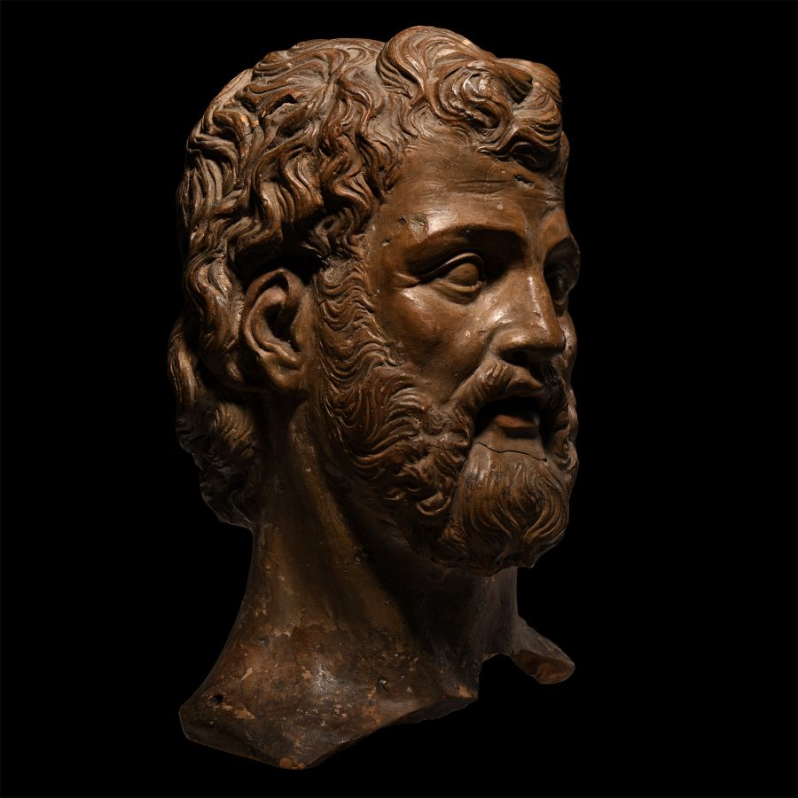 Terracotta Head of a Bearded Man