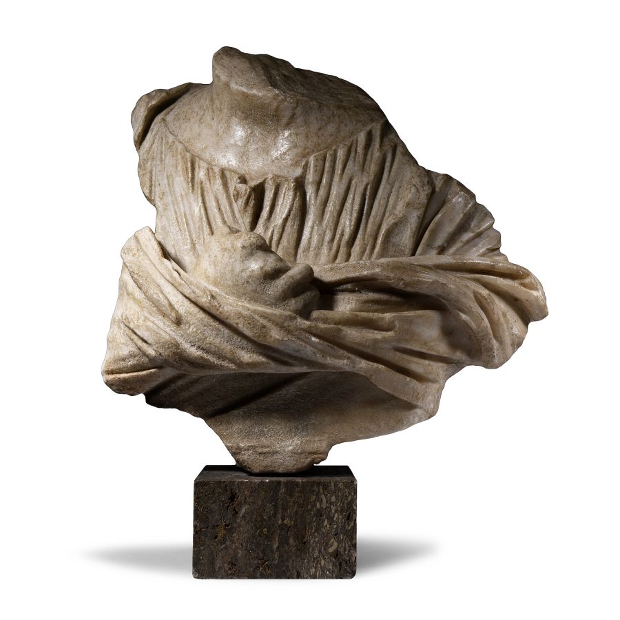 Roman Draped Marble Bust