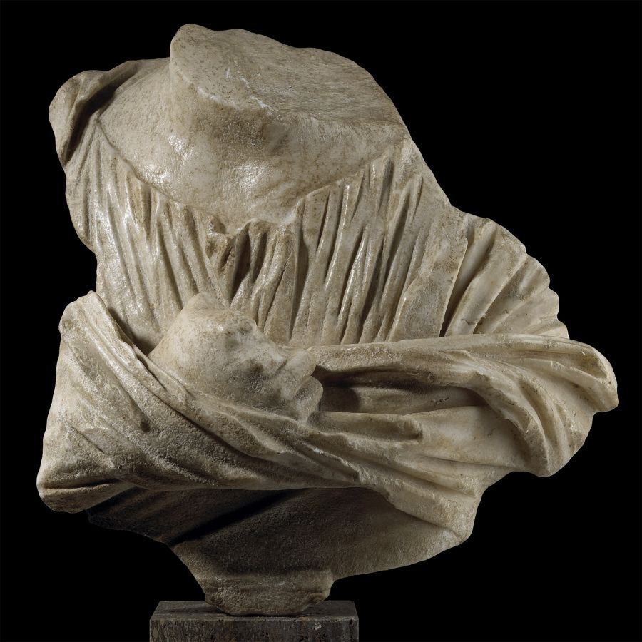 Roman Draped Marble Bust
