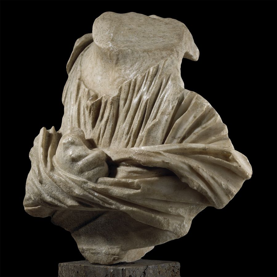 Roman Draped Marble Bust