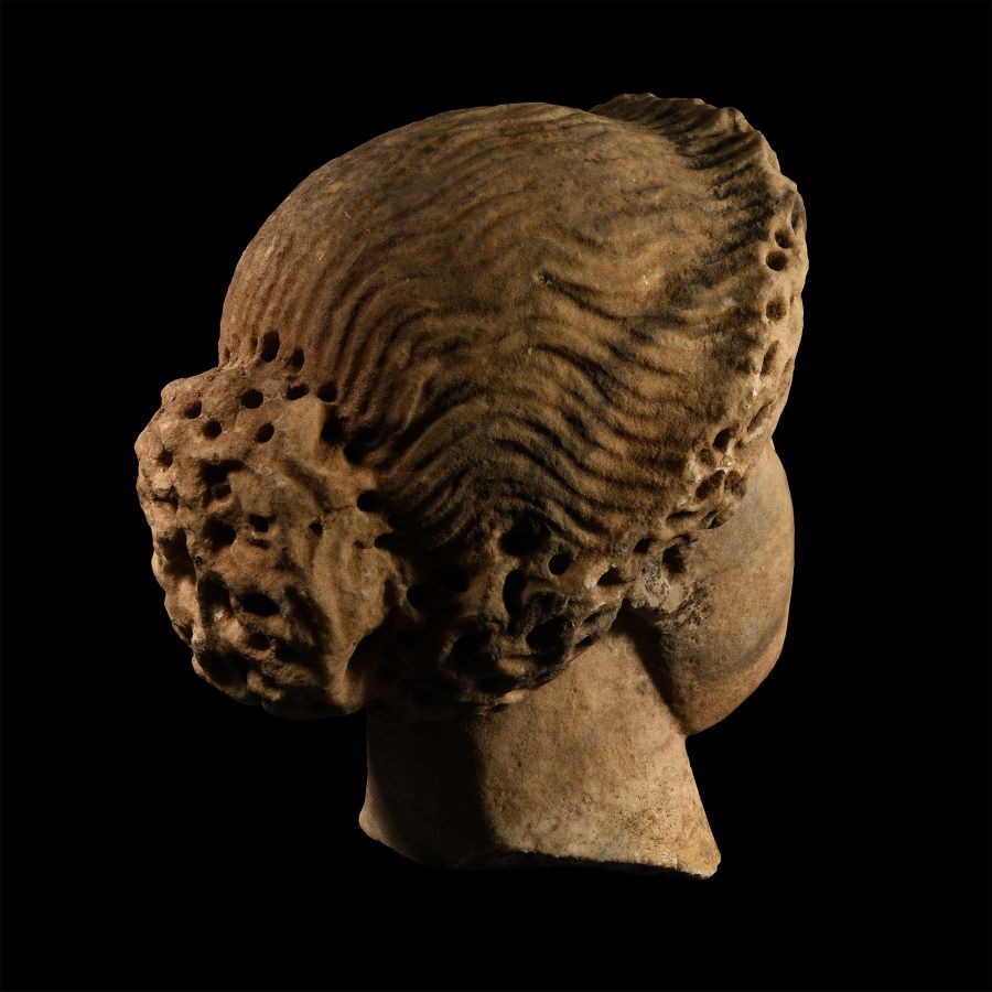 Roman Style Marble Head of a Noble Lady