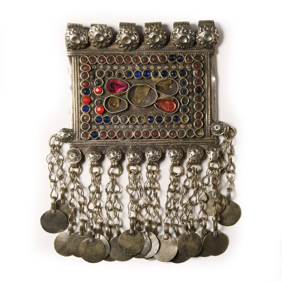 Tribal Silver-Coloured Metal Pendant