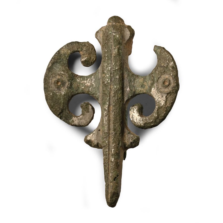 Roman Bronze Double Axe-Shaped Plate Brooch