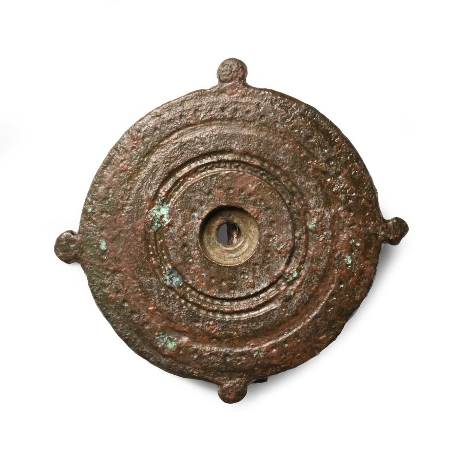Roman Bronze Discoid Plate Brooch