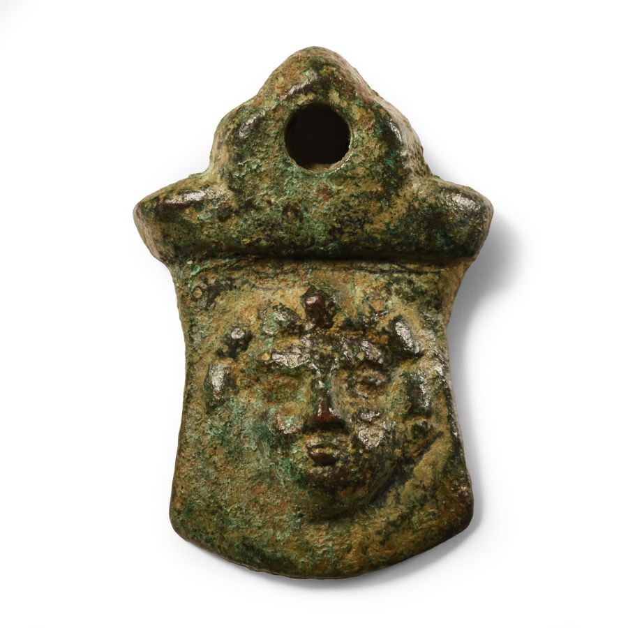 Roman Bronze Figural Escutcheon