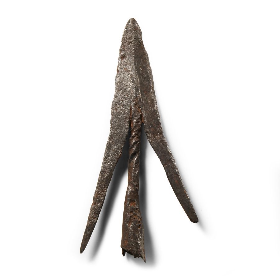 Medieval Swallowtail Iron Arrowhead