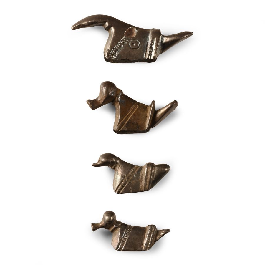 Iron Age Celtic Silver Duck Mount Group