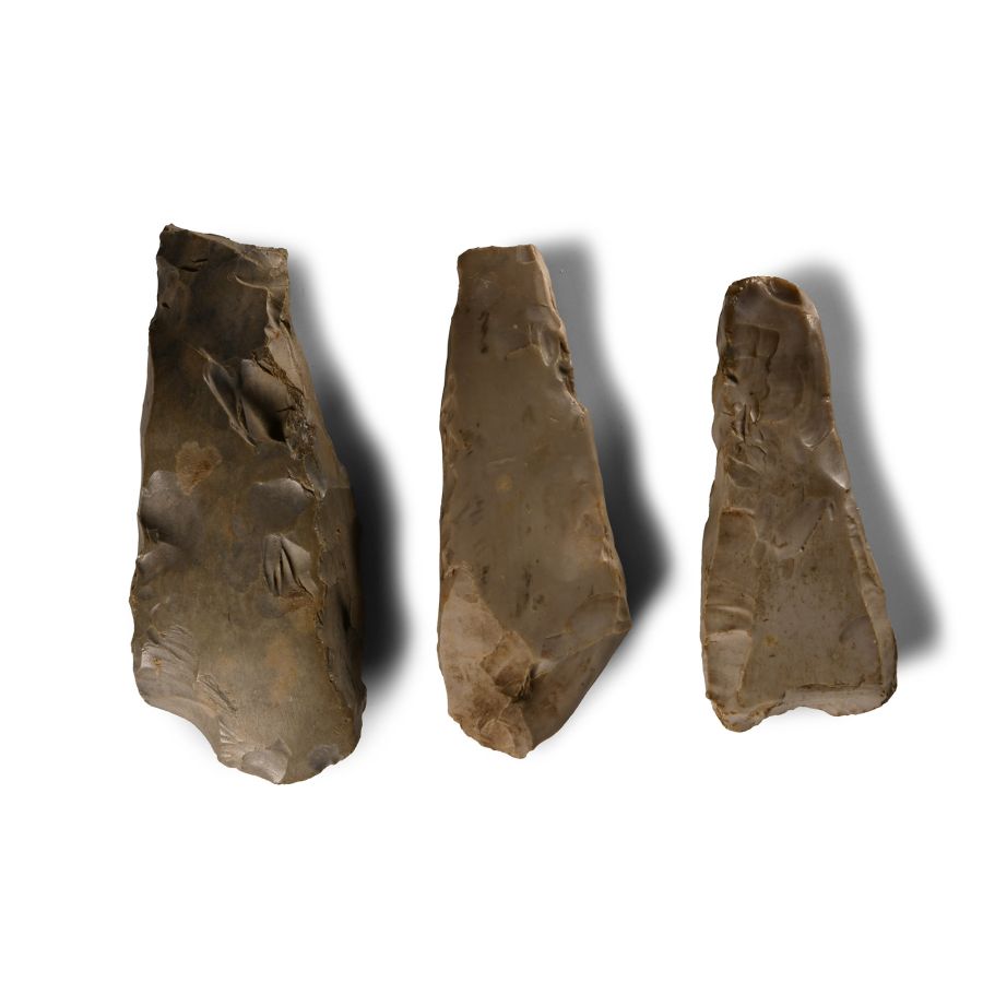 Stone Age 'Danish' Knapped Flint Thick-Butted Axehead Group