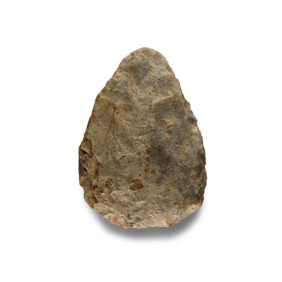 Stone Age 'Plazac' Knapped Flint Cordate Handaxe
