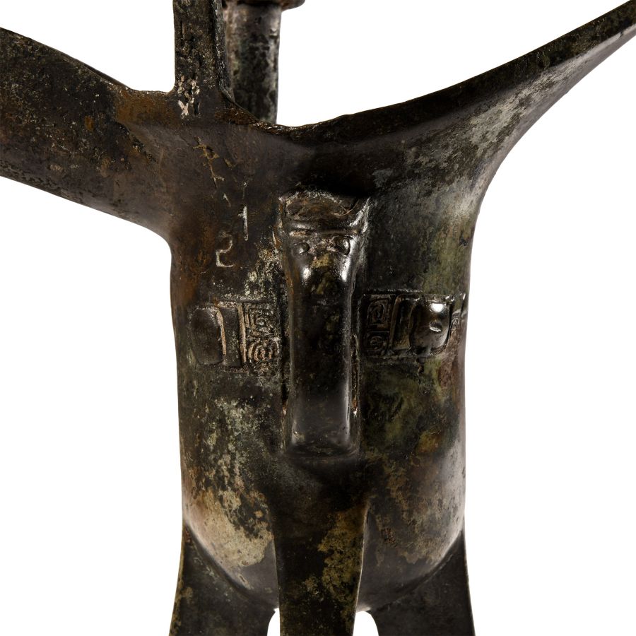 Archaic Chinese Shang Bronze Jiu