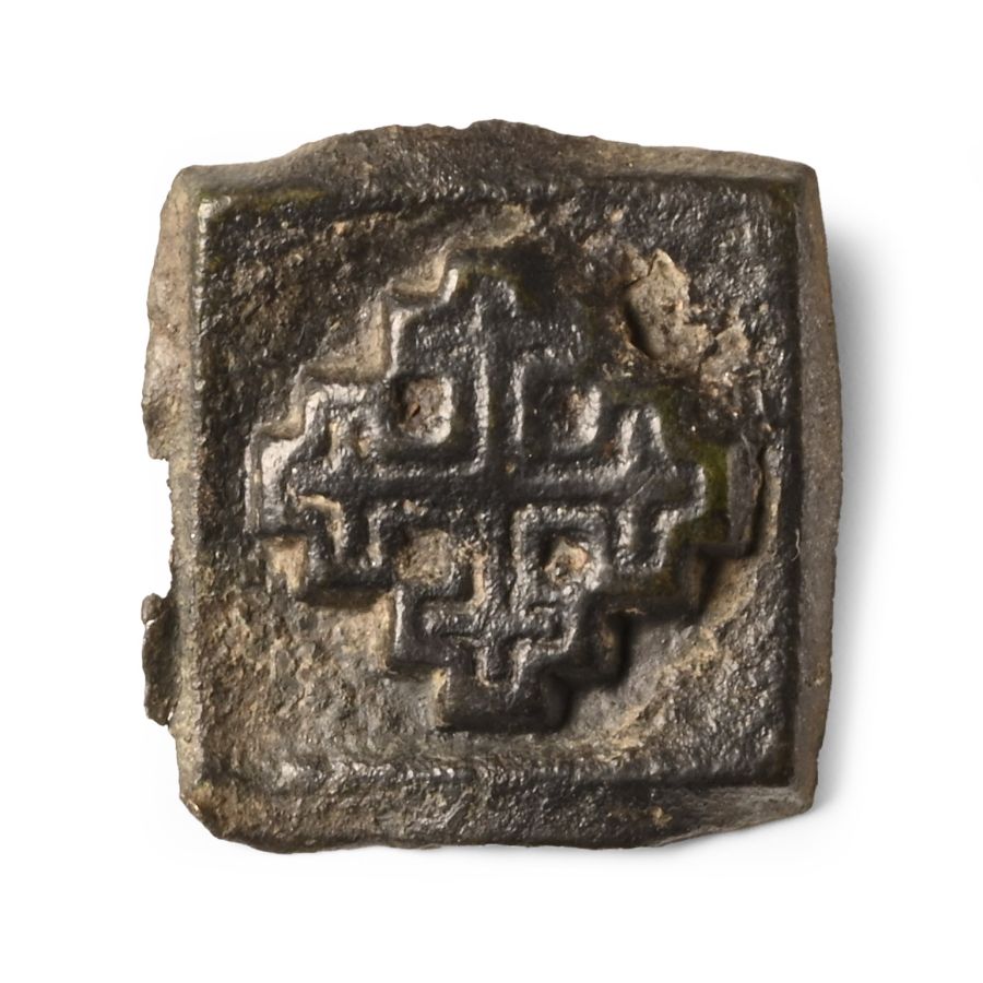 Medieval 'Essex' Bronze Knight's Holy Sepulchre Plaque Badge