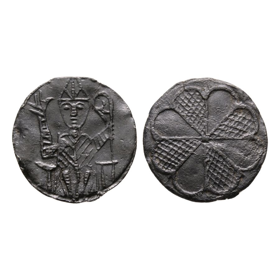 Medieval 'Thames' Bifacial Pewter Wine Tavern Token