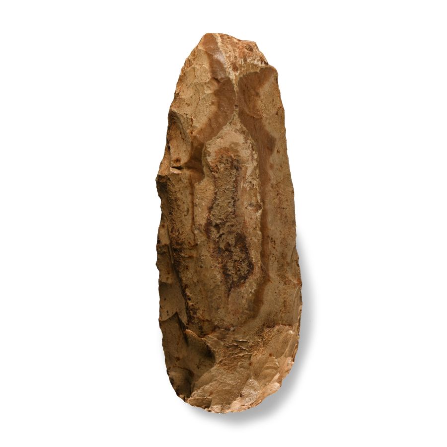 Very Large Stone Age 'Charente' Knapped Flint Axe Head