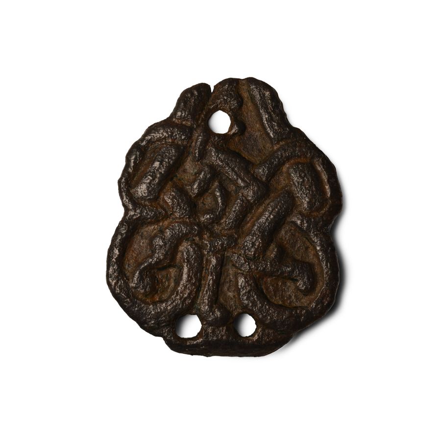 Anglo-Scandinavian Viking Bronze Apex Urnes-Style Stirrup Mount