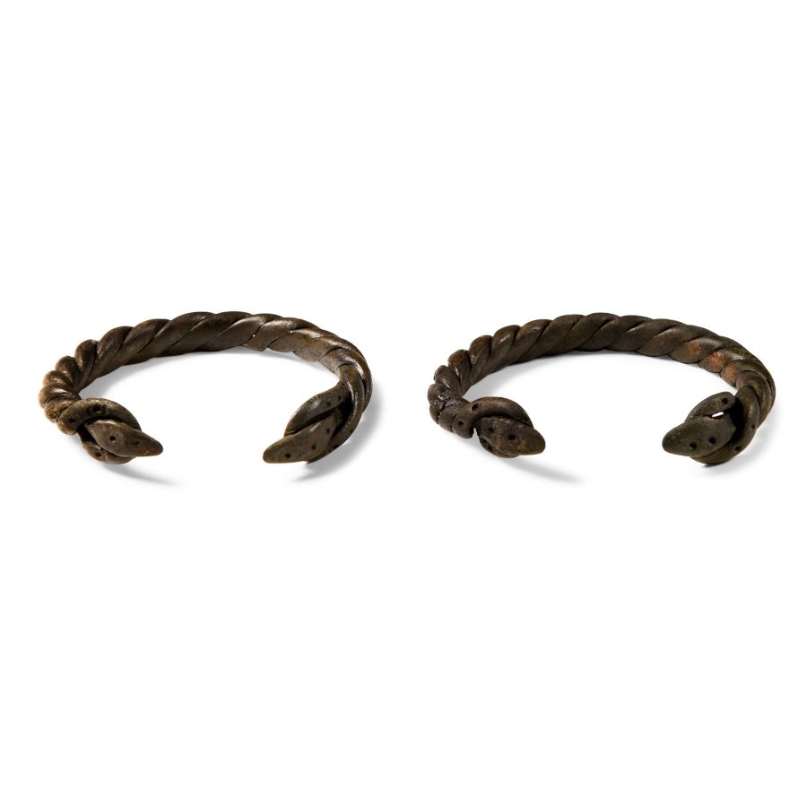 Late Roman Bronze Twisted Snake Bracelet Pair