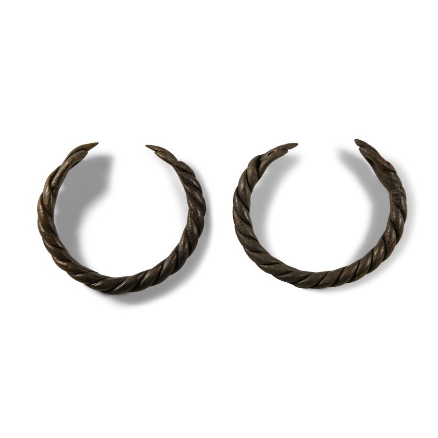 Late Roman Bronze Twisted Snake Bracelet Pair