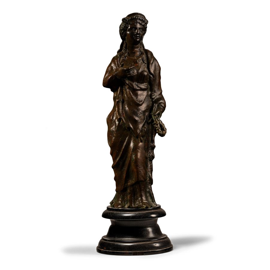 Roman Bronze Figure of the Goddess Flora