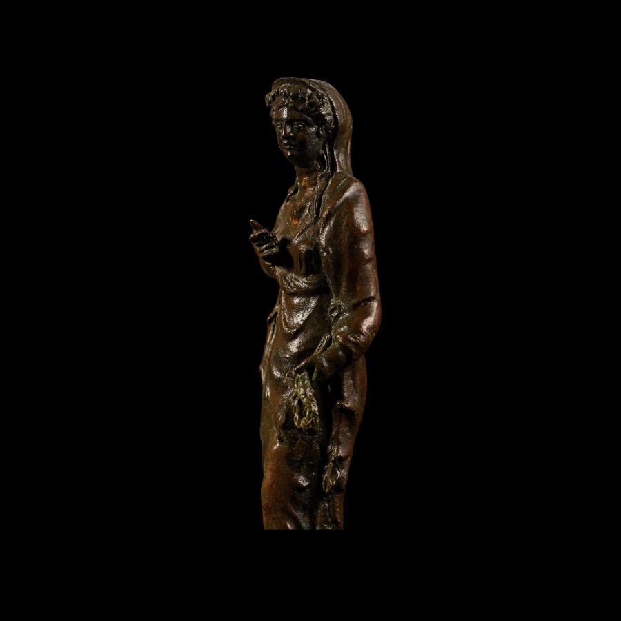 Roman Bronze Figure of the Goddess Flora
