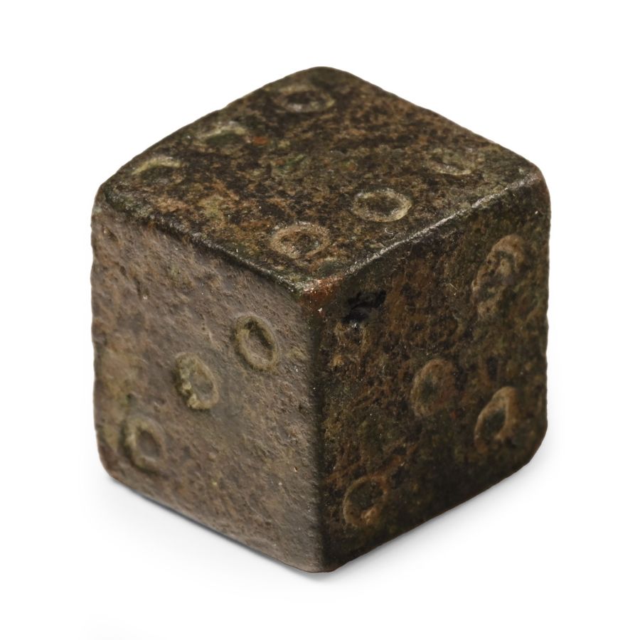 Large Medieval Bronze Gaming Dice
