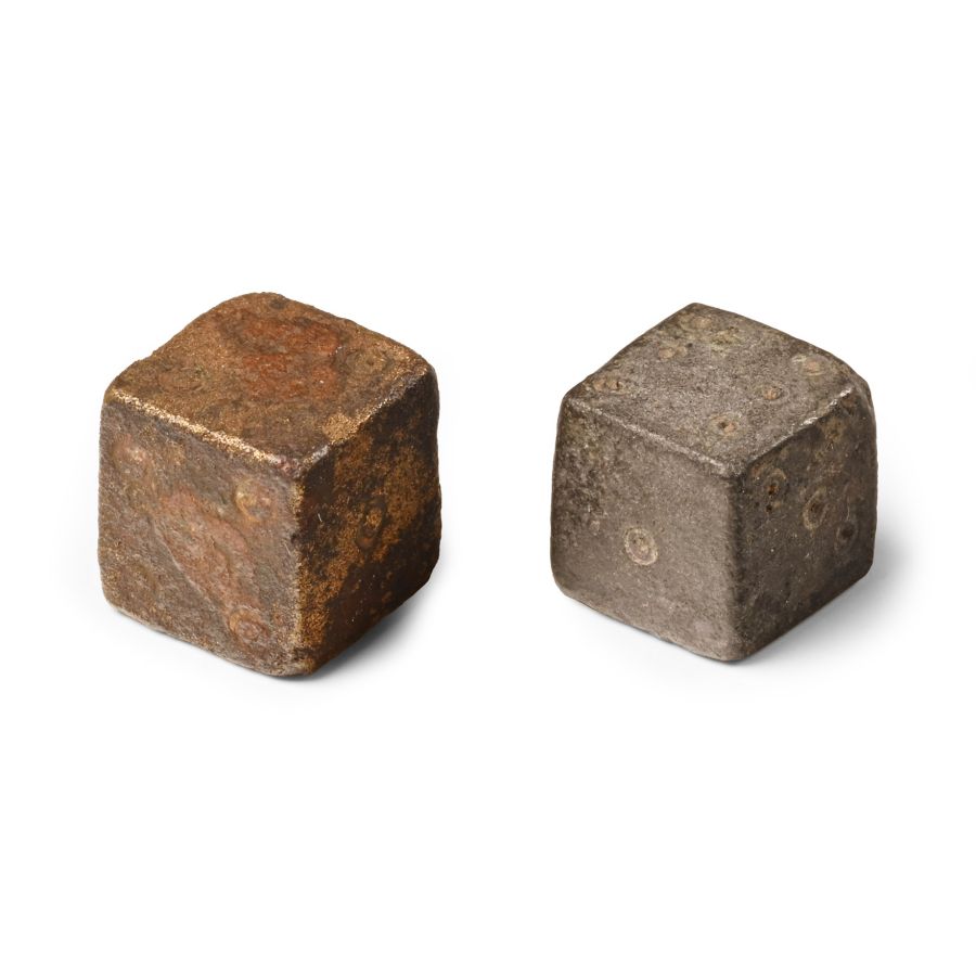 Medieval 'Thames' Bronze Gaming Dice Pair