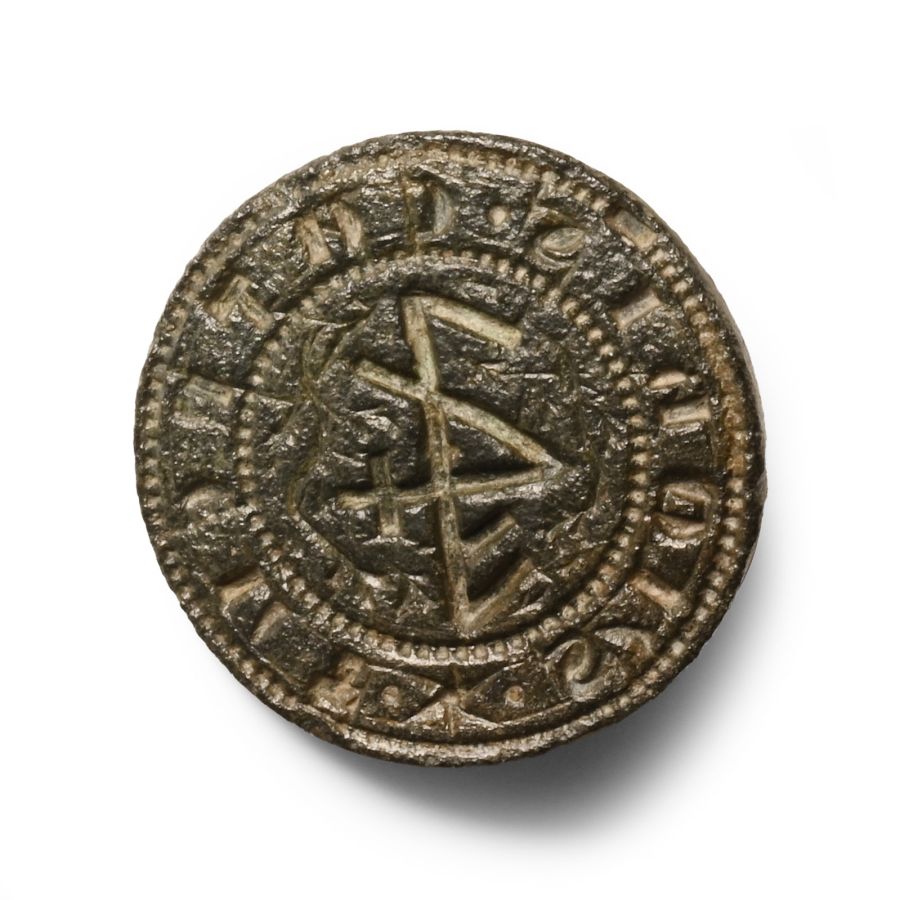 Medieval Bronze Seal Matrix of Merchant John Catfield