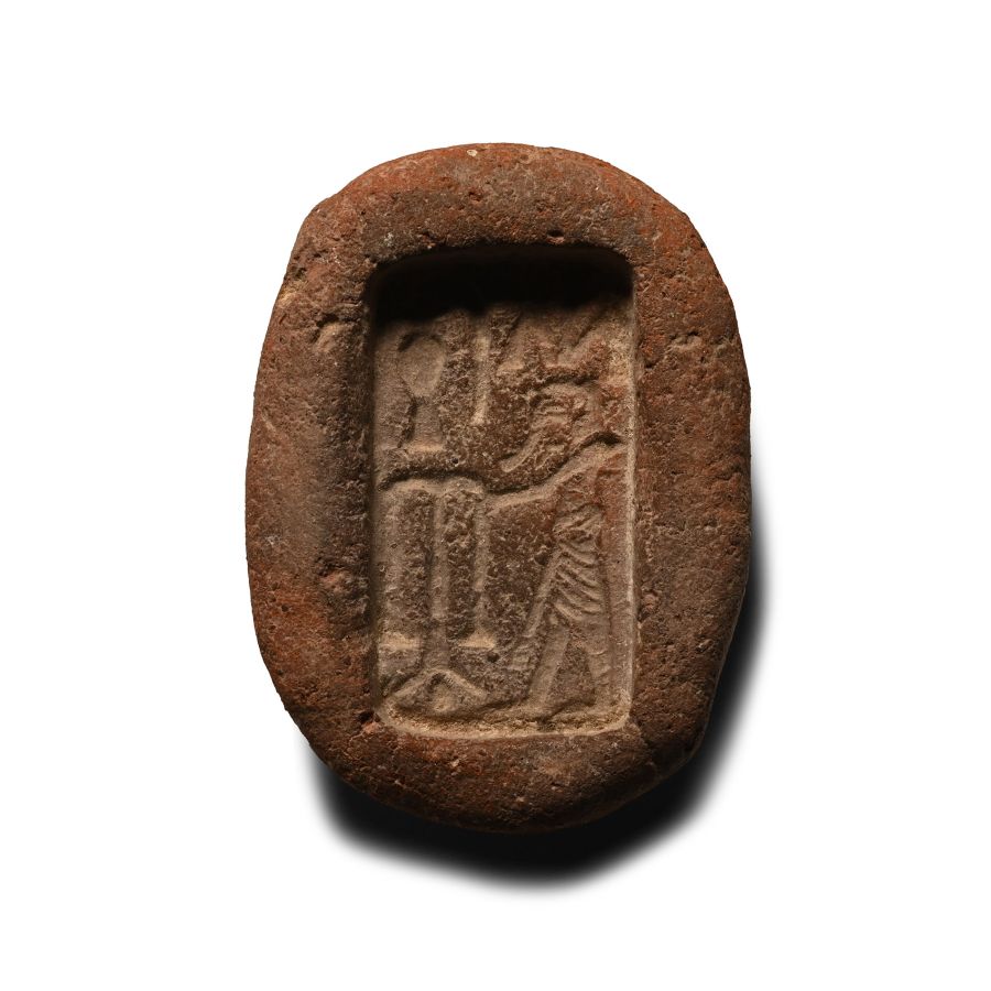 Egyptian Terracotta Nile God Hapi Amulet Mould