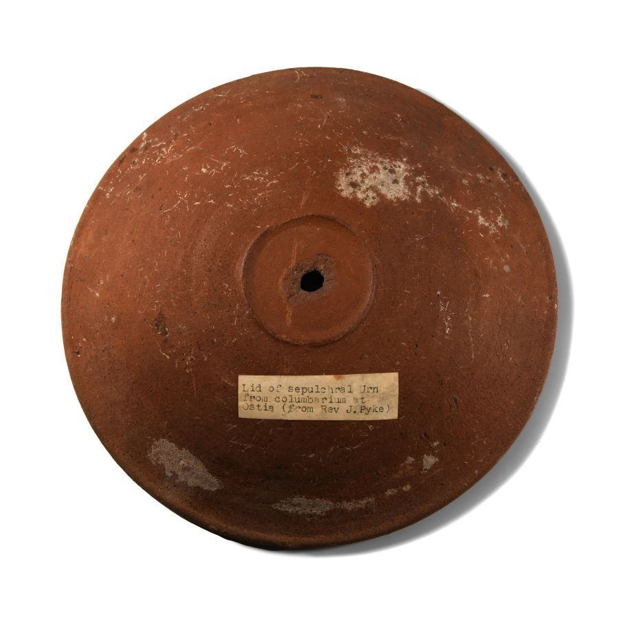 Roman 'Columbarium at Ostia' Terracotta Sepulchral Urn Lid