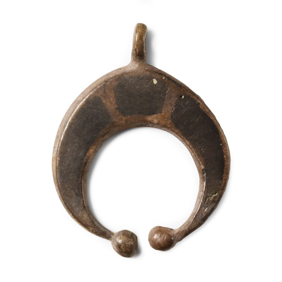 Roman Silver Lunar Pendant
