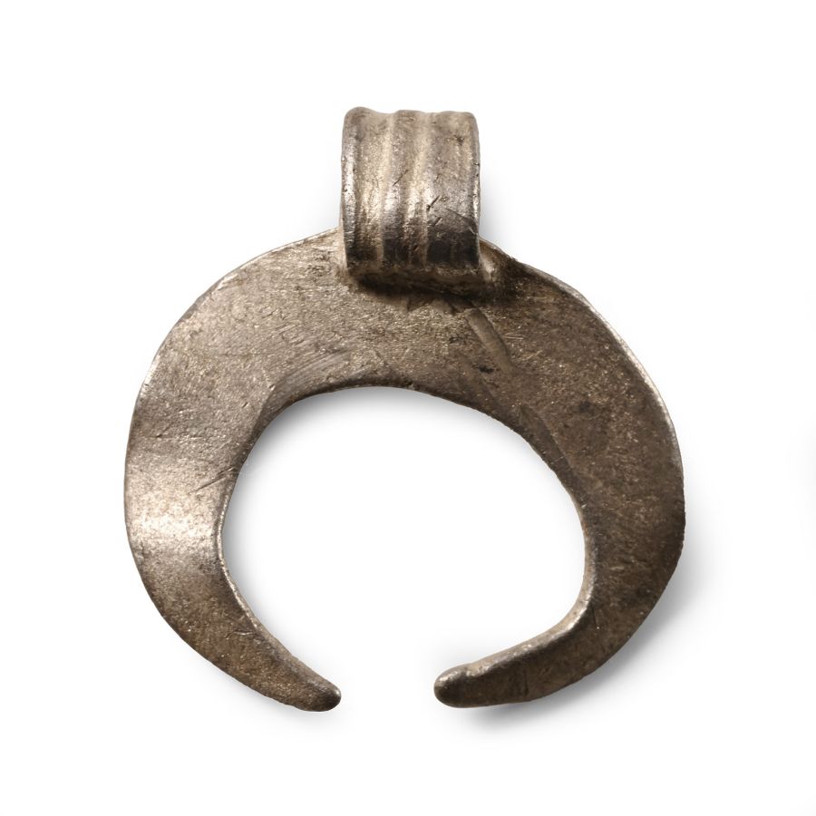 Roman Silver Lunar Pendant