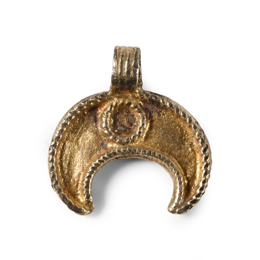 Roman Silver-Gilt Lunar Pendant