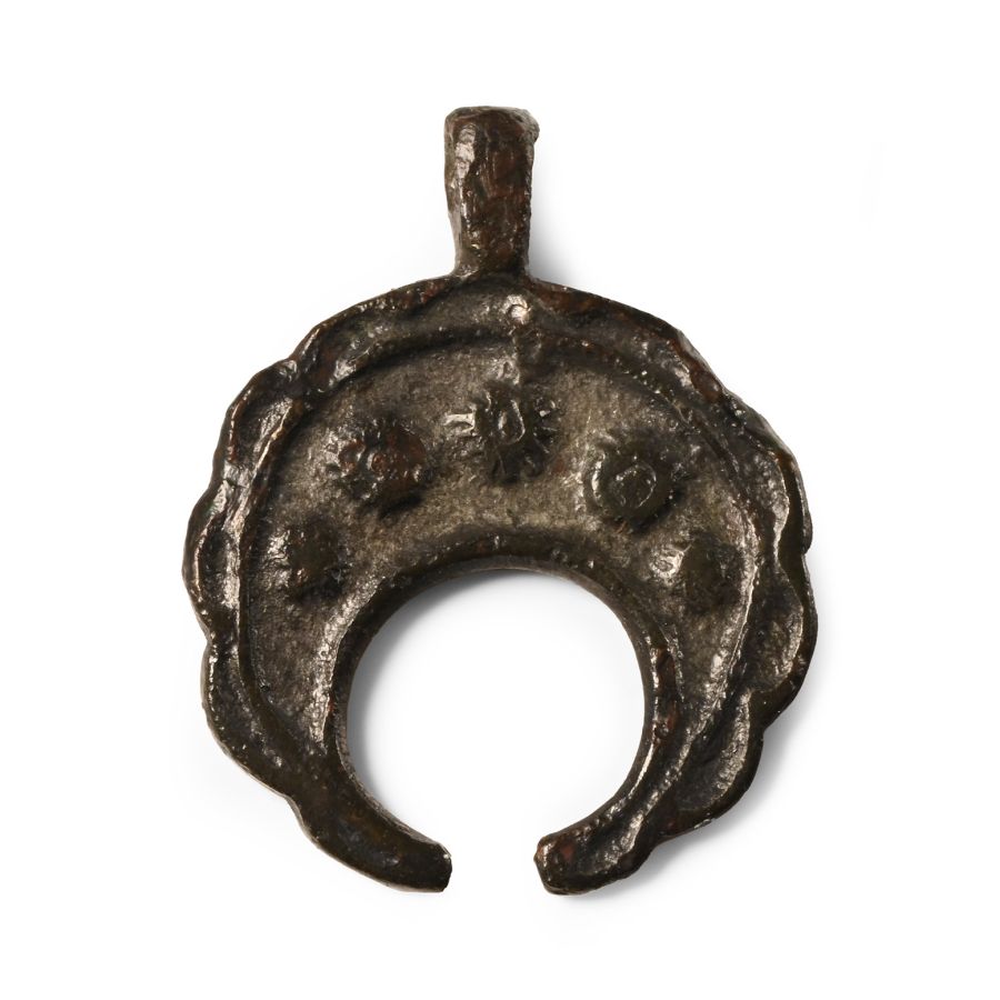 Roman Bronze Lunar Pendant