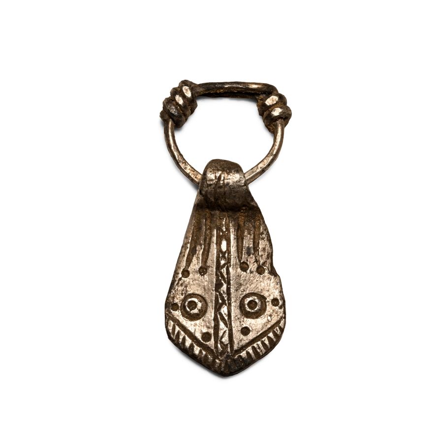 Viking Age Silver Decorated Duck-Foot Pendant