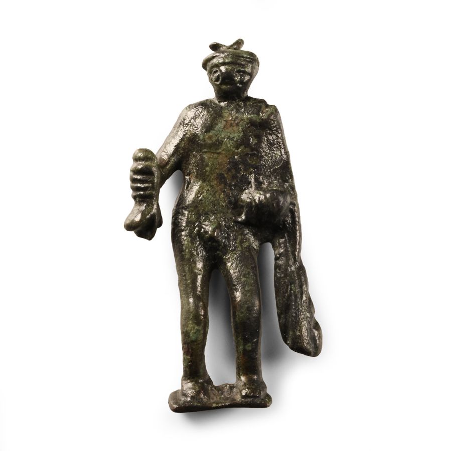 Roman Bronze Provincial Mercury Statuette