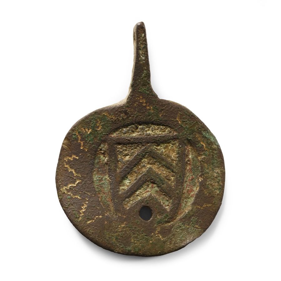 Medieval Bronze Knight's Heraldic Horse Harness Pendant