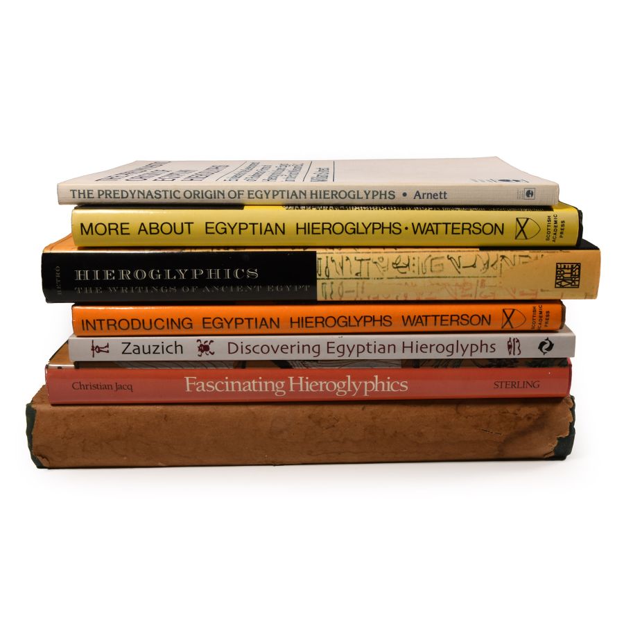 Archaeological Books - Ancient Egyptian Hieroglyphs Book Collection