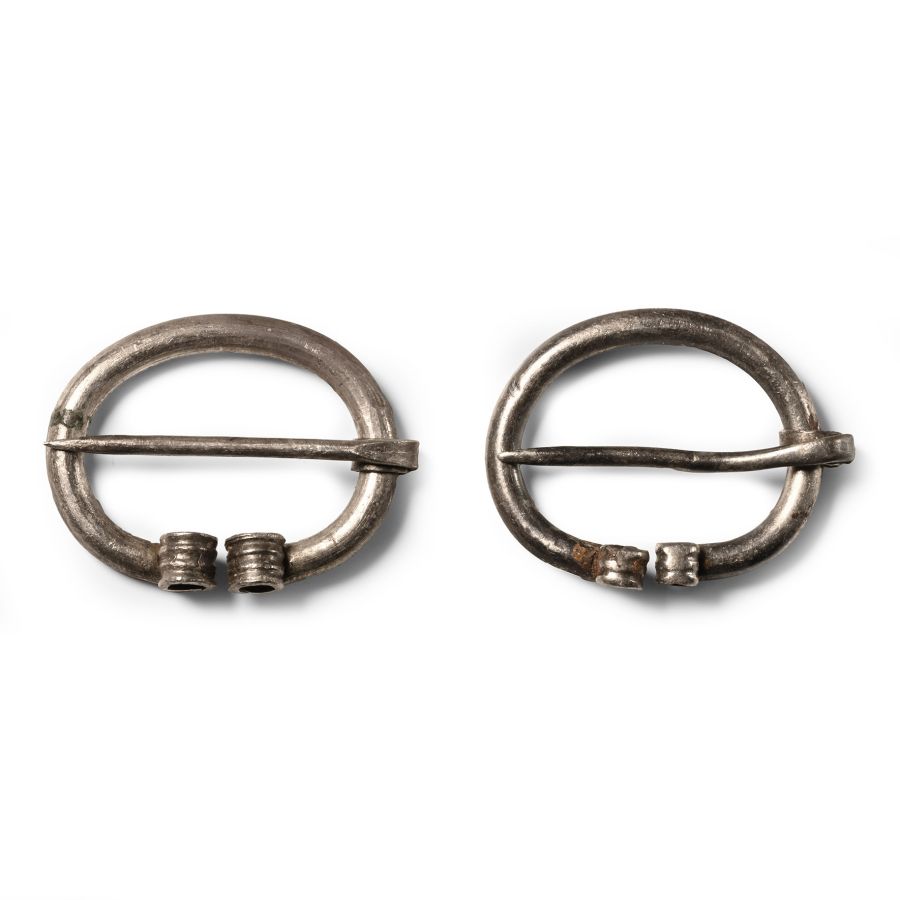 Viking Age Silver Penannular Brooch Pair