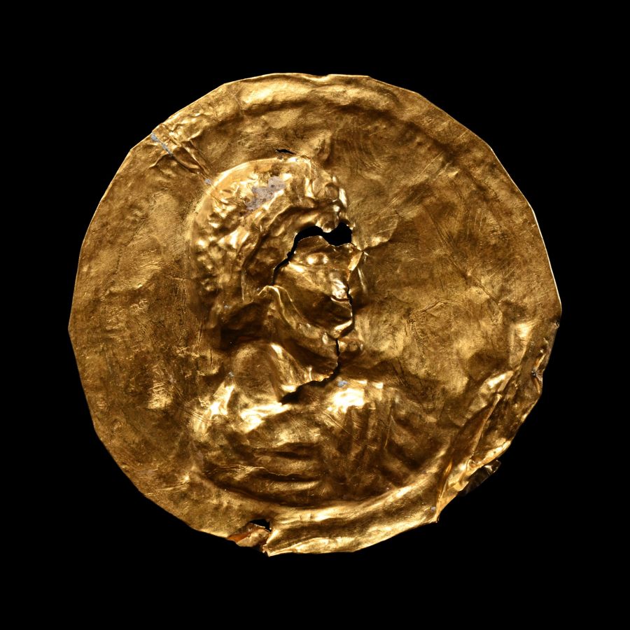 Roman Sheet-Gold Phalera Cover with Imperial Bust