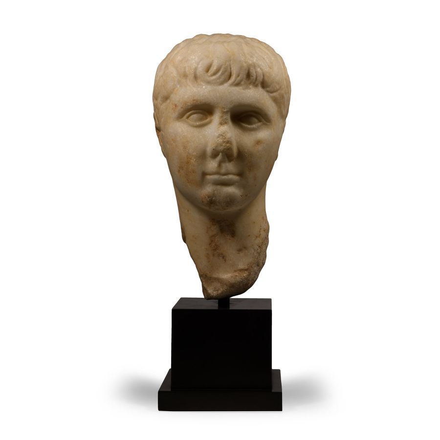 Roman Marble Portrait Head of Gaius Caesar