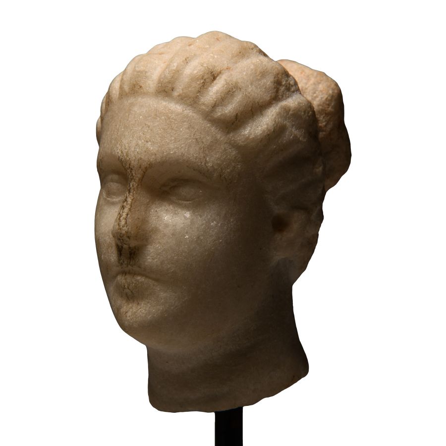 Greek Style Marble Head of a Female