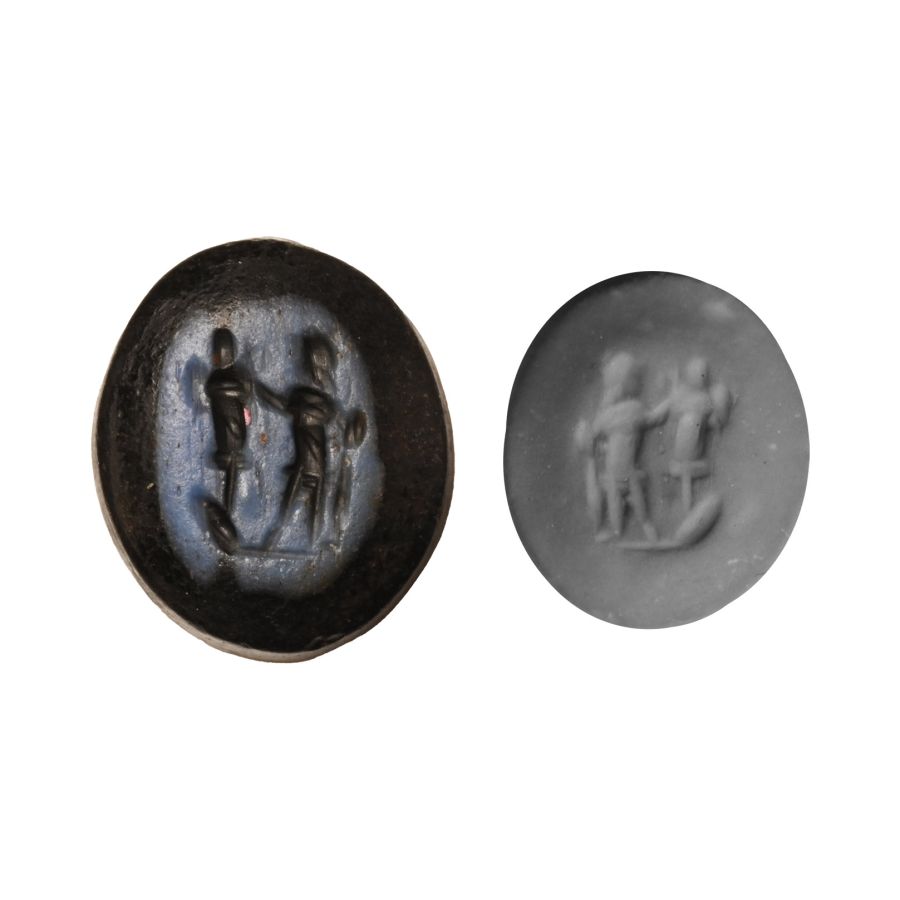 Roman Gem with Emperor with Trophy
