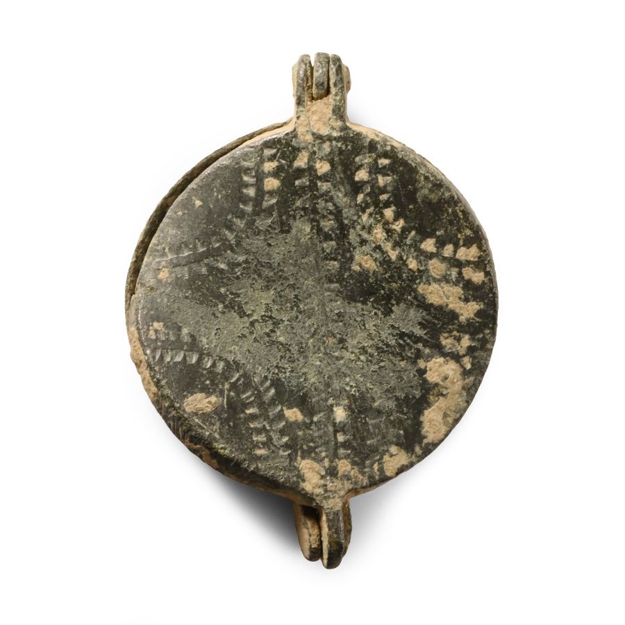 Medieval Bronze Portable Mirror Case