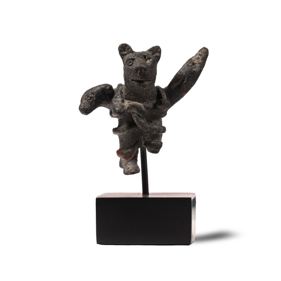 Roman Bronze Statuette of the Three-Headed Guardian Dog Cerberus