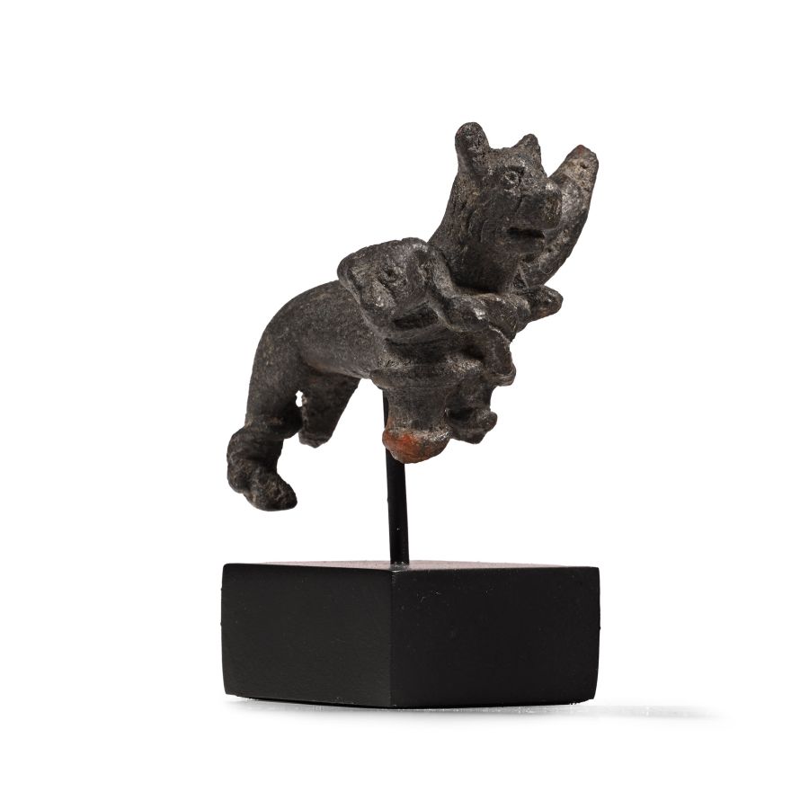 Roman Bronze Statuette of the Three-Headed Guardian Dog Cerberus